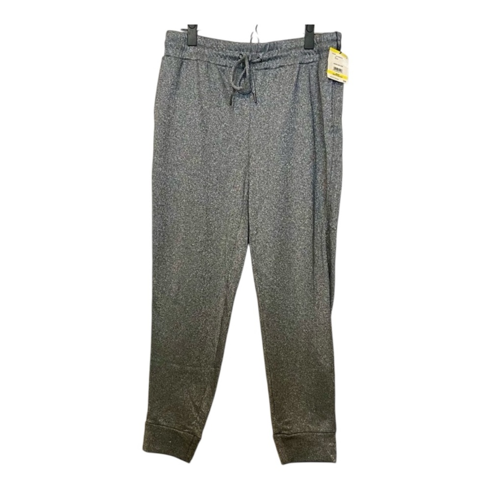 NWT Anne Klein Women’s Silver Metallic Joggers Size M